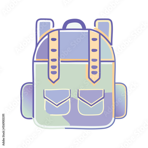 Military Bag Icon Design - Combat Equipment