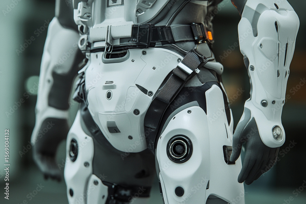 Fototapeta premium Futuristic Construction Exoskeleton Suit