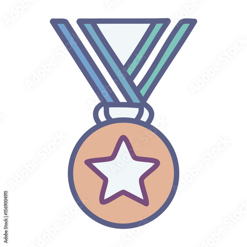 Military Medal Icon - Emblem of Accomplishment
