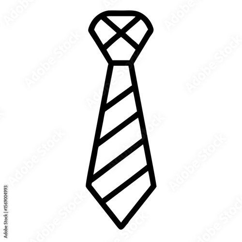 Black and white striped tie illustration design concept of icon  