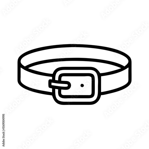 belt with a buckle in minimalistic style for fashion accessory  