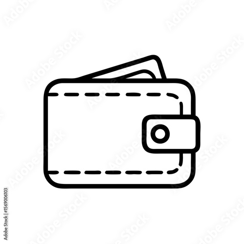 Minimalist wallet design with card slots and secure button closure  