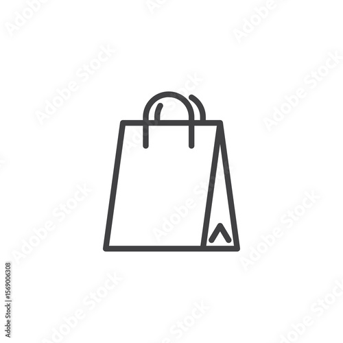 Shopping bag line icon