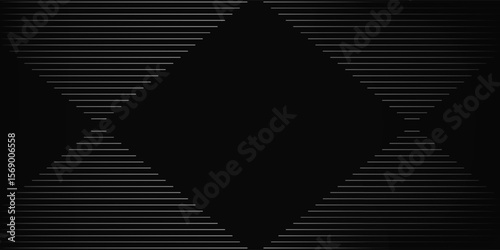 Black abstract background design. Premium stripe texture for banner  business backdrop. Dark horizontal vector template concept good simple