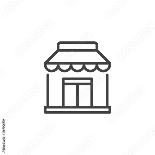 Storefront building line icon