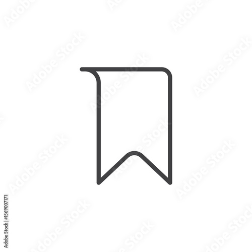 Bookmark tag line icon