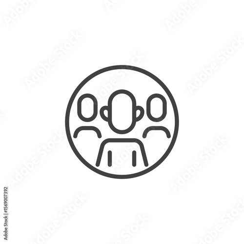 Group users line icon