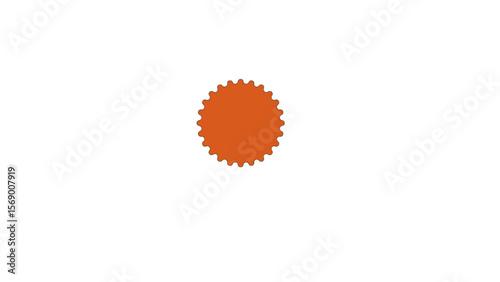 Orange Seal on Display: A vibrant orange seal, expertly crafted and artistically presented, showcasing its unique and intricate design with a minimalist, uncluttered backdrop. 