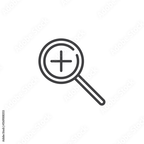 Zoom in search line icon