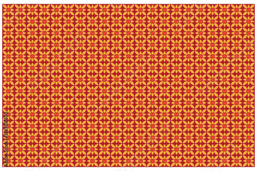 A seamless red orange tile pattern in vector style adds fiery warmth to any floor or wall, ideal for stylish, eye catching interior designs.