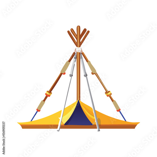 Tent Equipment Vector - Ropes & Stakes