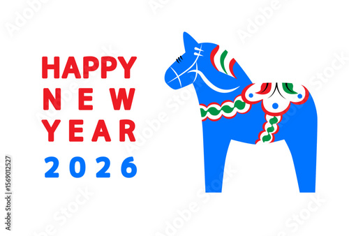 午年のダーナラホースの年賀状2026