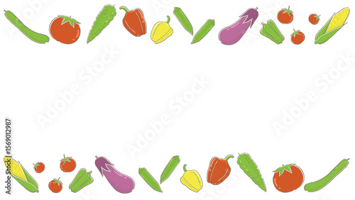 Wallpaper Mural カラフルな野菜のフレーム Torontodigital.ca