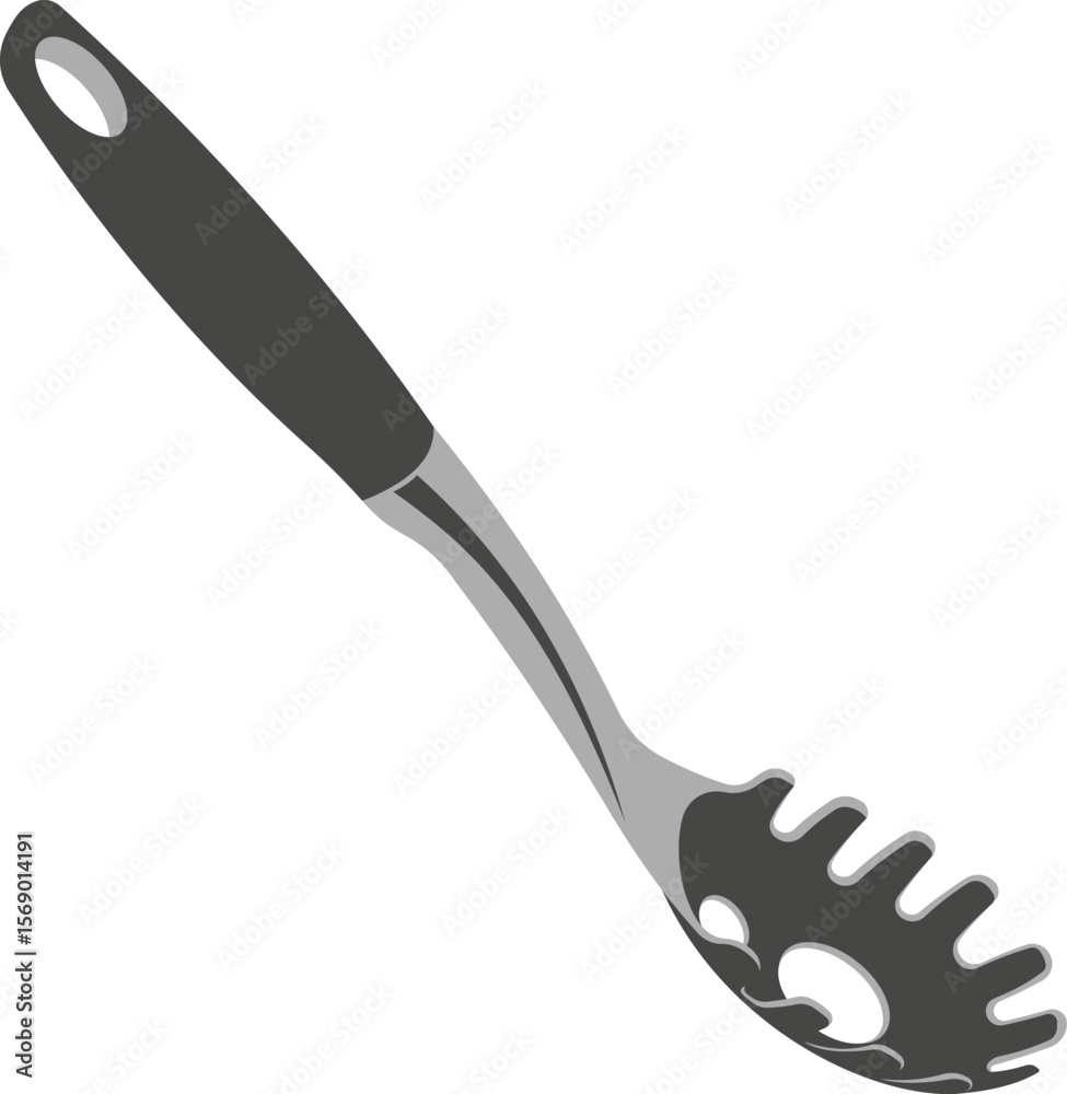 Fototapeta premium Vector icon of a spaghetti spoon.
