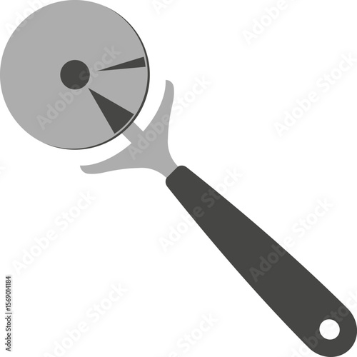 Vector flat icon of a pizza cutter.