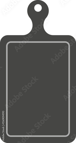 Vector icon of a board with a food handle.