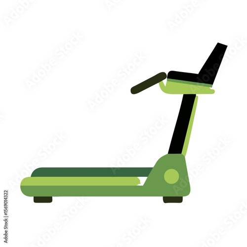 Treadmill in vibrant green, ideal for fitness and exercise routines. Perfect for gym and healthconscious lifestyle blogs and websites.