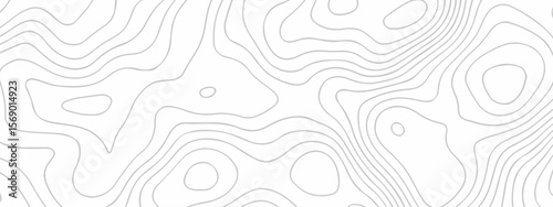Topographic map background geographic line map with seamless ornament design. The black on white contours vector topography stylized height of the lines map.