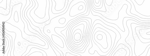 Topographic map background geographic line map with seamless ornament design. The black on white contours vector topography stylized height of the lines map.