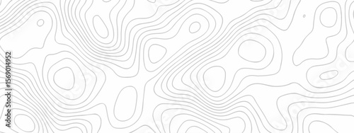 Topographic map background geographic line map with seamless ornament design. The black on white contours vector topography stylized height of the lines map.