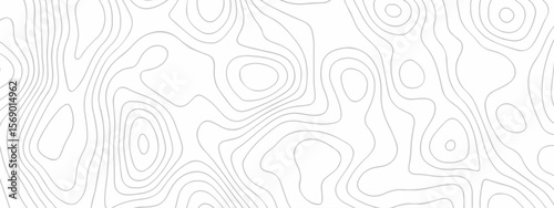 Topographic map background geographic line map with seamless ornament design. The black on white contours vector topography stylized height of the lines map.