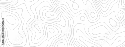 Topographic map background geographic line map with seamless ornament design. The black on white contours vector topography stylized height of the lines map.