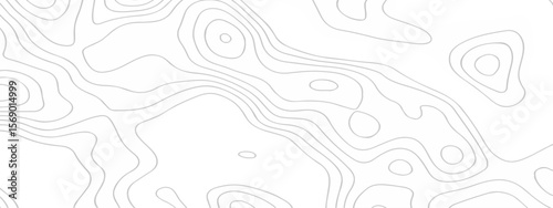 Topographic map background geographic line map with seamless ornament design. The black on white contours vector topography stylized height of the lines map.