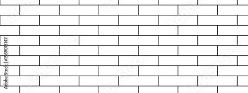White brick background texture. White brick pattern and white background wall brick.	
