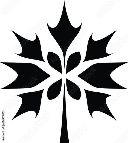 Unique Quality Leaf vector illustration, Leaf silhouette vector art, Leaf isolated line art vector icon design, nature and botanical elements, decorative eco friendly brand for leaf, Leaf icon or logo