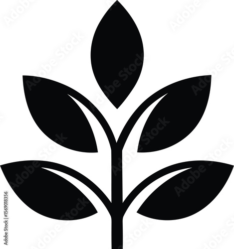 Unique Quality Leaf vector illustration, Leaf silhouette vector art, Leaf isolated line art vector icon design, nature and botanical elements, decorative eco friendly brand for leaf, Leaf icon or logo