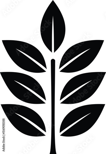 Unique Quality Leaf vector illustration, Leaf silhouette vector art, Leaf isolated line art vector icon design, nature and botanical elements, decorative eco friendly brand for leaf, Leaf icon or logo