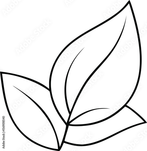 Unique Quality Leaf vector illustration, Leaf silhouette vector art, Leaf isolated line art vector icon design, nature and botanical elements, decorative eco friendly brand for leaf, Leaf icon or logo