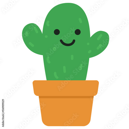 Happy cactus with open arms
