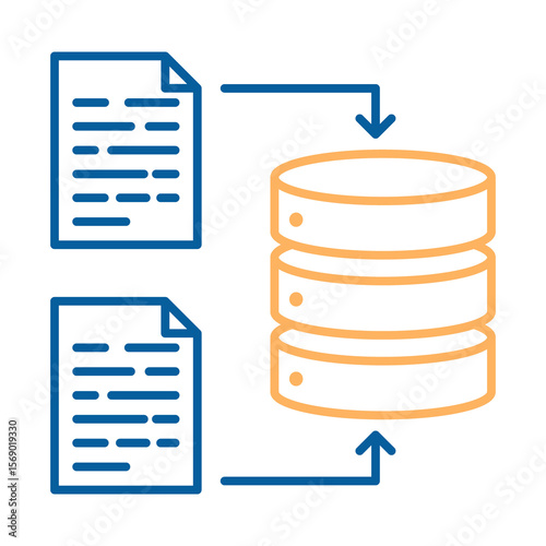 Simple Line icon of Data Integrity – Scales Representing Accuracy and Trustworthiness of  AI Data on Transparent Background.  .