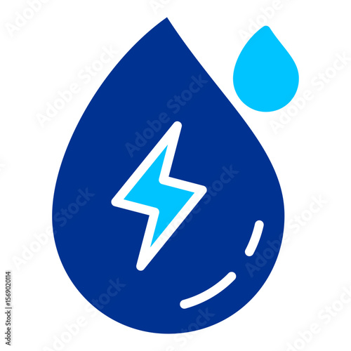 Water Energy Simple Icon Vector Concept