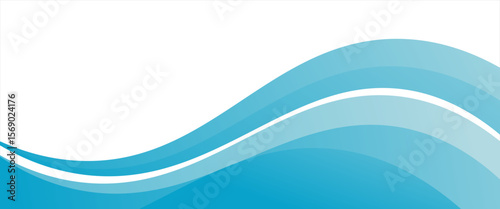 Blue and white business wave banner background.eps 10