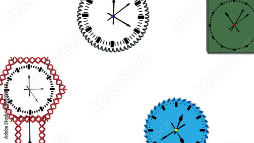 Variety of Watch Designs: A collection of diverse watch designs showcases unique styles and aesthetics, with different shapes, colors, and details, offering options to suit any taste.