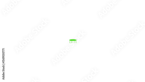 Tiny trampoline in the emptiness: A vibrant trampoline sits isolated in a vast, empty space, evoking a sense of freedom, solitude, and playful anticipation.