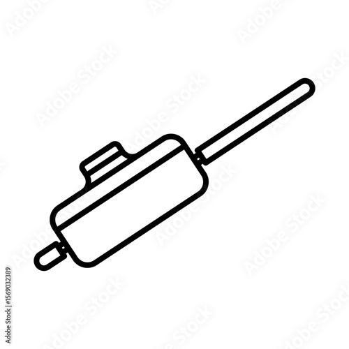 Pan. Kitchenware icon. Line vector kitchen utensil and tool. Cutlery illustration