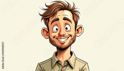 Happy young man smiling against plain background