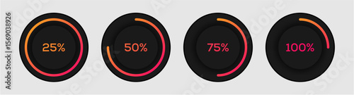 circle loading progress bar user interface