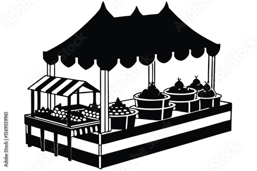 Vibrant Farmers Market Stall Fresh Produce and Seasonal Delights