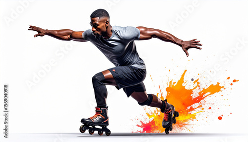 “3D Roller Skate Fall Injury on Leg – Sports Accident and Leg Trauma Visualization”

