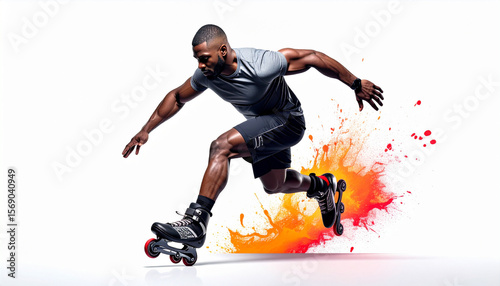 “3D Roller Skate Fall Injury on Leg – Sports Accident and Leg Trauma Visualization”

