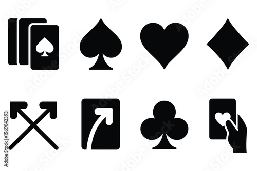 Playing Card Symbols and Icons playing cards spade