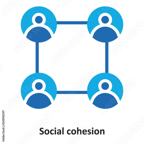 Social cohesion Vector Icon which can easily modify or edit