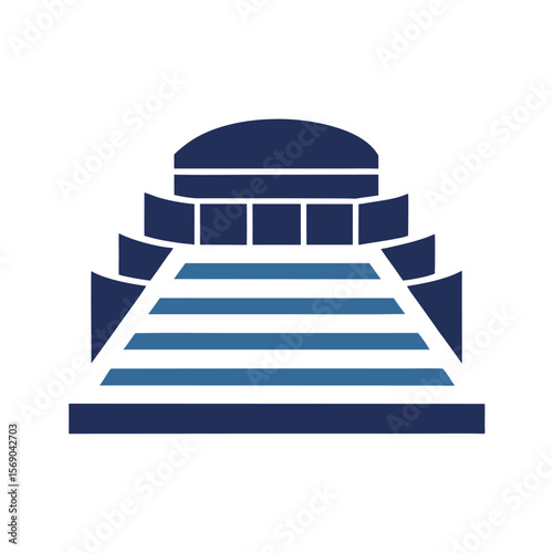 Stadium Icon with Stairs and Multiple Level Layout