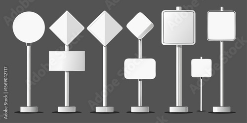 Blank Road Signs: Versatile Mockup Collection