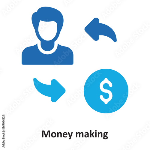 Money making Vector Icon which can easily modify or edit
