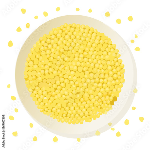 Bowl of Millet: Nutritious grain for healthy cooking and versatile recipes.
